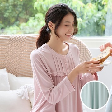 華歌爾睡衣-睡眠研究系列 M-L慢波半開襟褲裝(舒眠綠) LWB59243HT