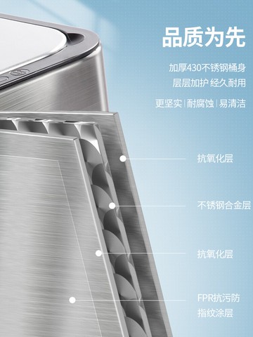 智能垃圾桶感應家用帶蓋不銹鋼大容量廚房廁所衛生間臥室客廳輕奢