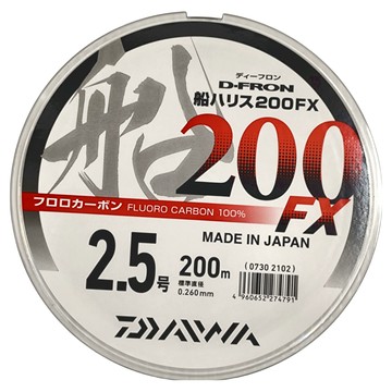 DAIWA D-FRON 船用子線 釣線 200 FX  透明色  200M  1個