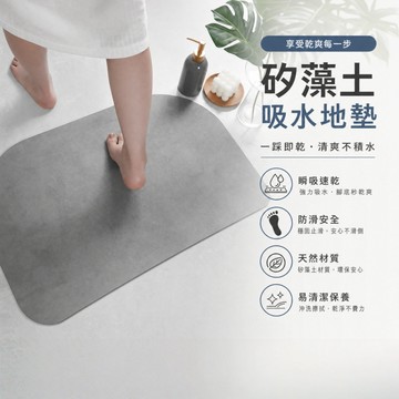 隔日到貨🏠硅藻土地墊 硅藻軟墊 浴室防滑地墊 吸水防滑浴室地墊 50X80cm矽藻土地墊 吸水地墊 珪藻土軟墊