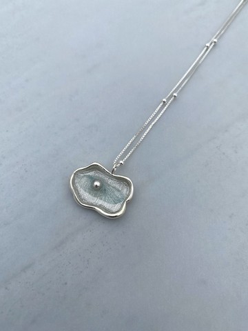 空藍項鍊 春之意象 春ノ形 純銀項鍊