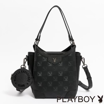 PLAYBOY - 水桶包附長背帶  Modishly系列 - 黑色