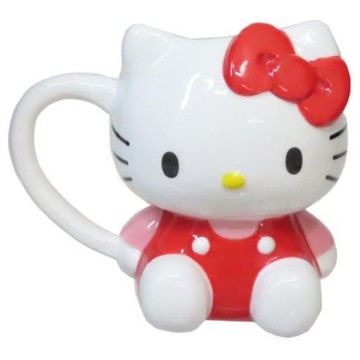 【震撼精品百貨】凱蒂貓_Hello Kitty~日本SANRIO三麗鷗 Kitty造型陶瓷馬克杯200ml-坐姿款*27645