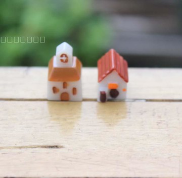 苔蘚微景觀生態瓶裝飾品 可愛迷你小房子教堂 咖啡屋 城堡