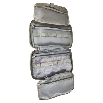 城市漫遊 掛勾盥洗包 四折款 灰色 陽離子300D防水牛津布  24cm x 9cm x 20cm