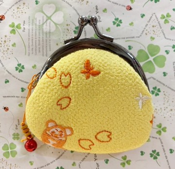 【震撼精品百貨】招財貓_招き猫~日本招財貓珠扣零錢包/置物包(S)-黃#04251