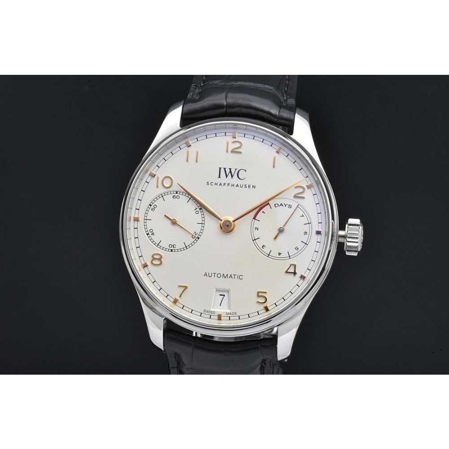 絶妙なデザイン シャフハウゼン IWC IW500704 シルバー文字盤 裏スケ ...