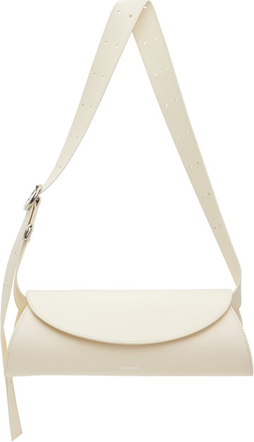 Jil Sander 灰白色小号 Cannolo 单肩包