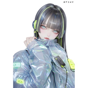 【5 月新品 3】07-124-0160 人物貼紙 賽博龐克風格