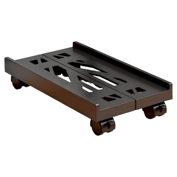 YUNMI 萬向輪拖拉可伸縮移動式電腦主機散熱支架  1個  黑色