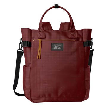 Sayaka 紗彌佳 日系中性厚磅大容量機能三用法後背包/手提包/電腦通勤包 + 保溫午餐袋  21.5 x 16 x 26cm  酒紅色