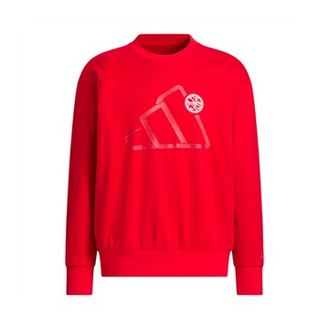 Adidas CM DK Crew 男款 紅色 運動 休閒 新年 上衣 圓領 亞規 寬鬆 長袖 JM1003