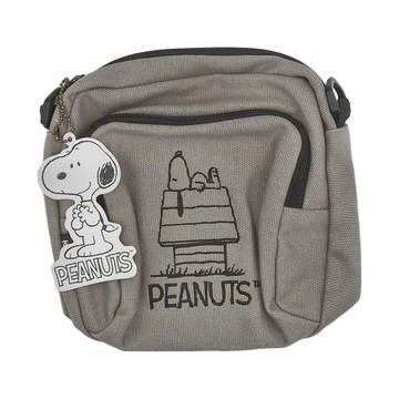 Kiiwi O 美式復古兩用隨身小方包 史努比Snoopy授權  21 x 8 x 19cm  屋頂灰