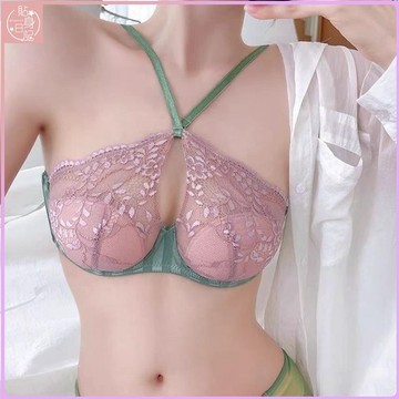 ✨貼身日記✨法式挂脖內衣女 大胸顯小胸套裝 集中爆乳內衣 薄款上託美背 2026新款爆款內衣