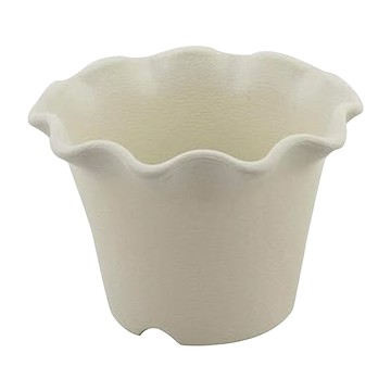 蓮花 造型花盆  25 x 15cm  米白色  2個