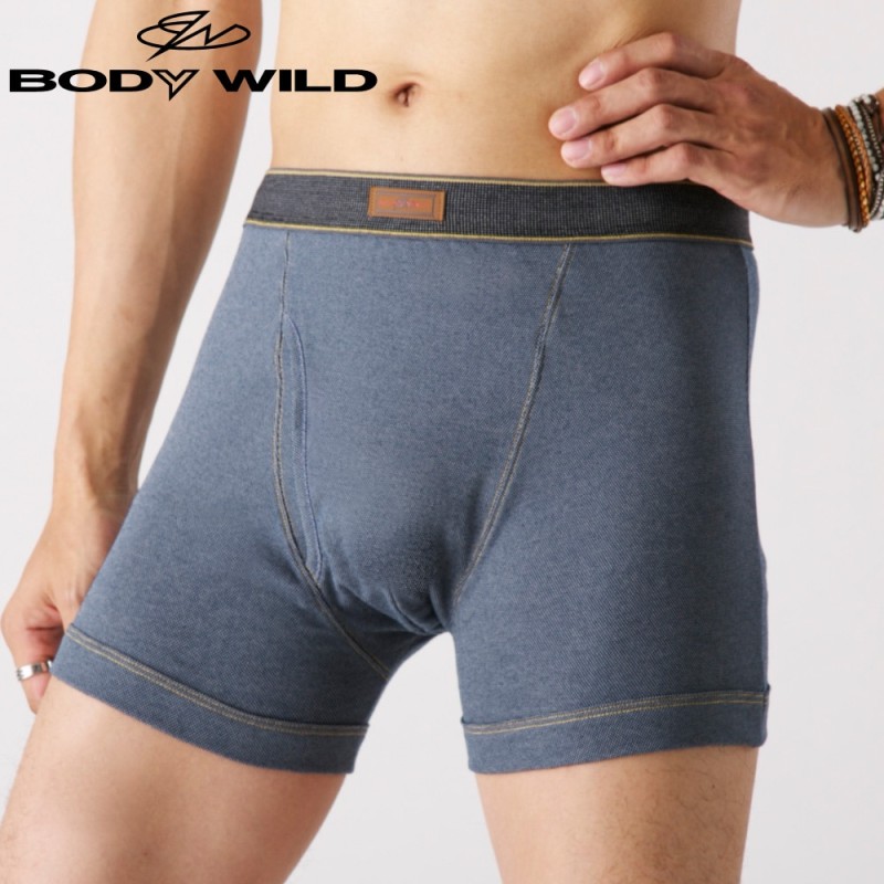 Gunze グンゼ Body Wild ボディワイルド 直営店限定 ボクサーパンツ 前あき メンズ ジーンズブルー Ll 通販 Lineポイント最大12 0 Get Lineショッピング