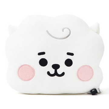 ⭐韓國代購正版⭐BT21 臉型抱枕卡通可愛車載靠墊頭枕公仔玩偶靠墊護頸枕睡覺頭枕