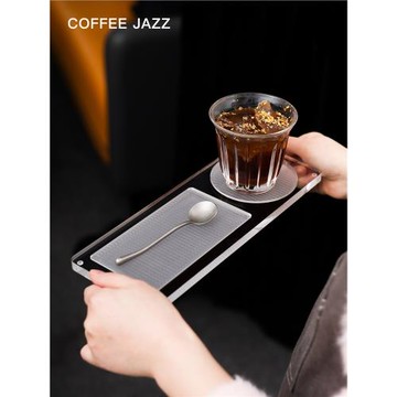 COFFEE JAZZ 吧臺托盤咖啡出品盤展示盤收納碟長方形水杯酒杯墊