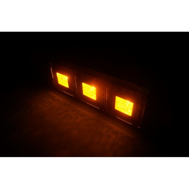 車検対応 JB角型LED3連テールランプ/ウインカー3連/橙 大型