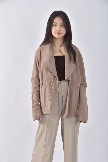(M) puma質感棉質棕色外套