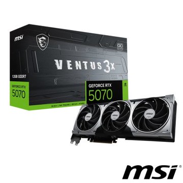 (下單再折) MSI微星 GeForce RTX 5070 12G VENTUS 3X OC顯示卡