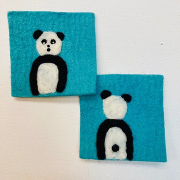 熊貓 -羊毛氈杯墊/ 隔熱墊