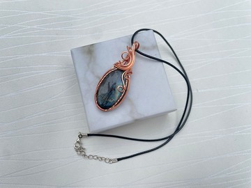 221041 wire wrapping 拉長石 銅線 繞線 吊墮