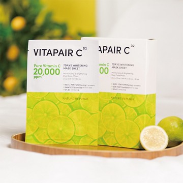 Nature Republic 維他命C瞬效亮白面膜 亮白 維他命C面膜 10入