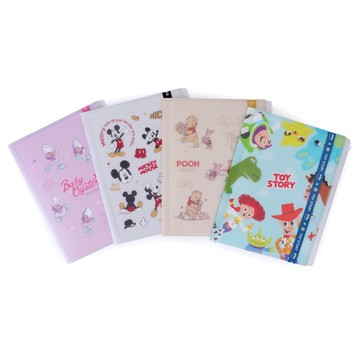 迪士尼6+1多功能資料夾附束帶-Norns 展開式A4 L夾 小熊維尼 米奇 玩具總動員 牡蠣寶寶