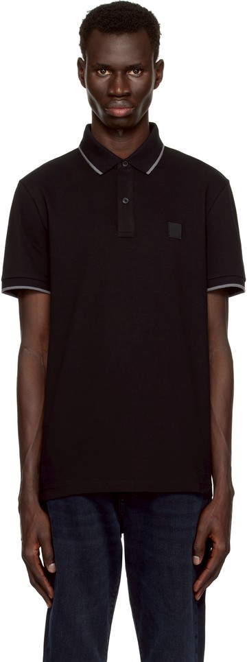 BOSS 黑色 Slim-Fit Polo 衫