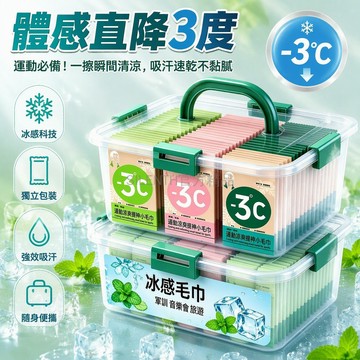 台灣出貨✨ 冰感毛巾 超大冰巾 涼爽降溫止汗 军训戶外運動 速乾冷感巾 30條裝