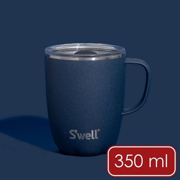《Swell》Mug不鏽鋼滑蓋保溫馬克杯(海軍藍350ml) | 保溫杯 保冷保冰杯 推蓋直飲杯 環保杯 便攜杯 咖啡杯 隨行杯