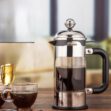 森露法壓壺不銹鋼咖啡壺家用法式濾壓手沖壺耐熱玻璃過濾杯沖茶器