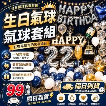 【送40吋數字氣球】生日氣球 生日佈置 派對氣球套組 房間佈置 慶生裝飾 拍照背景 驚喜生日派對 台灣現貨 隔日到貨