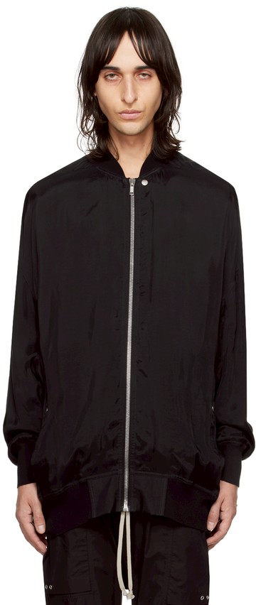 Rick Owens 黑色 Jumbo Peter Flight 飞行员夹克