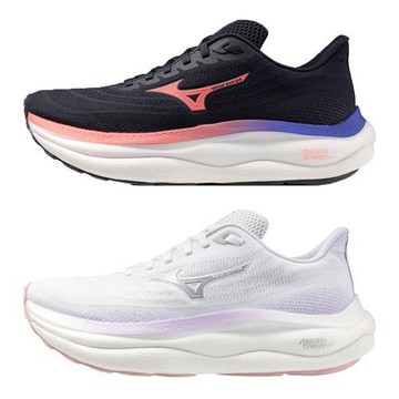 Mizuno 美津濃 慢跑鞋 女鞋 WAVE SKY 9 藍橘紫/白紫【運動世界】J1GD250221/J1GD250224