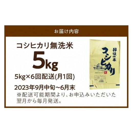 ふるさと納税 京都府 京丹後市 無洗米・定期便（6回）／2023年産 京都・丹後コシヒカリ 無洗米 5kg作り手が見えるコシヒカリを無洗米に！ 米 …