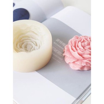 DIY手工皂 大牡丹花硅膠模具 食品級香薰蠟燭易脫膜立體矽膠模