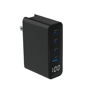 3C1A極速100W GaN氮化鎵數顯四孔快充充電器(PD3.0+QC4.0)