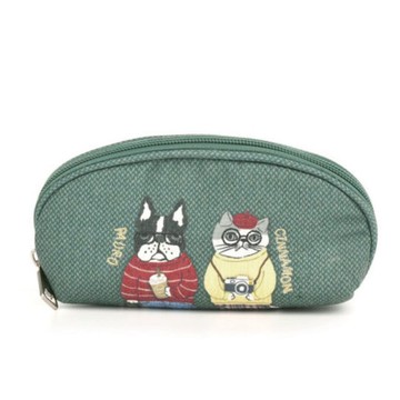 Kusuguru Japan 眼鏡包 小物袋 多功能收納眼鏡盒 筆袋 -綠色