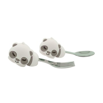 MARCUS＆MARCUS - 動物樂園寶寶手握訓練叉匙-貓熊