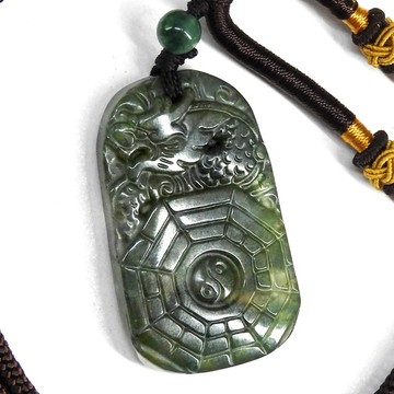 【168開運坊】【龍/太極七彩玉-玉雕墜子+項鍊】已開光+擇日