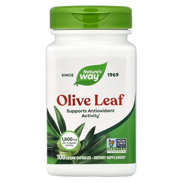 Nature's Way, 橄欖葉，100 粒全素膠囊（每粒膠囊 500 毫克）