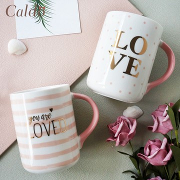 快速出貨🚚【Love You】愛是一切粉系馬克杯500ML【Caldo卡朵生活】