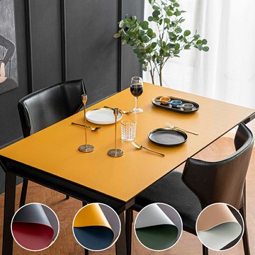 大尺寸皮革餐墊餐桌隔熱墊防水防油桌墊家用防燙耐熱輕奢餐布墊