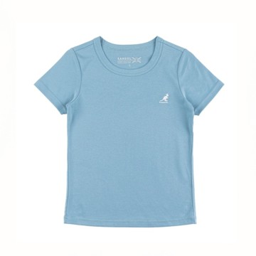 KANGOL 女 經典圓領T 藍色-6322100581