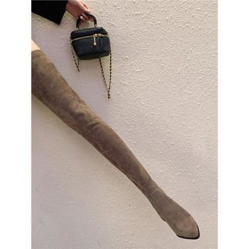 卡其色70厘米超長過膝靴女2025年秋冬新款彈力大腿靴顯瘦腿長筒靴