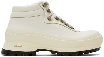 Jil Sander SSENSE 独家发售灰白色 Hiking 踝靴