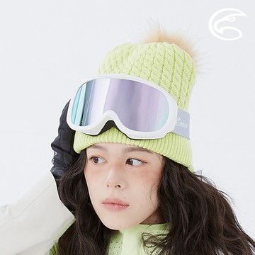 ADISI 女款抗UV防霧雪鏡【霧白框/黑灰片】 芭比粉紅REVO/淺灰織帶 / AS23093