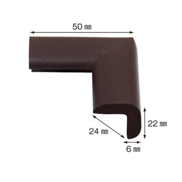 【日本CAR-BOY】尖角防護軟墊(細)(棕)(幫危險尖角加上柔軟防護)